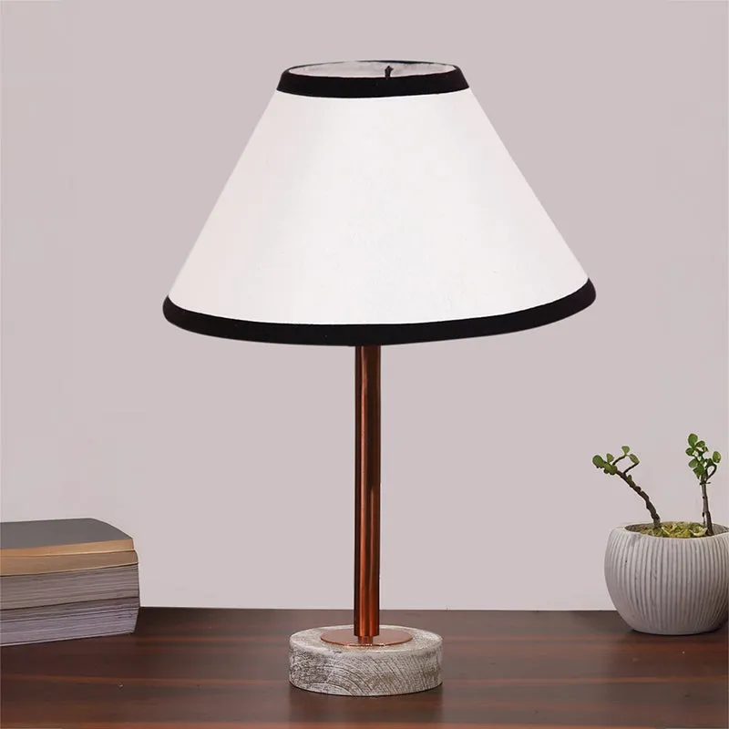 Cotin II Stripe Rodin Wooden Table Lamp - White,Copper media 3
