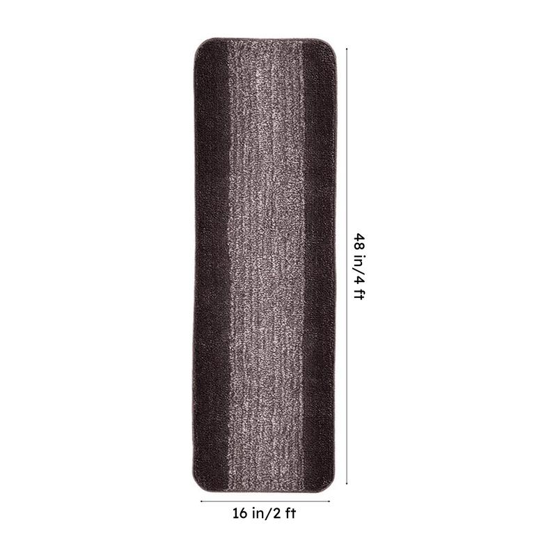 Marvis Anti Skid Micro Fiber Runner Rug - Black media 7