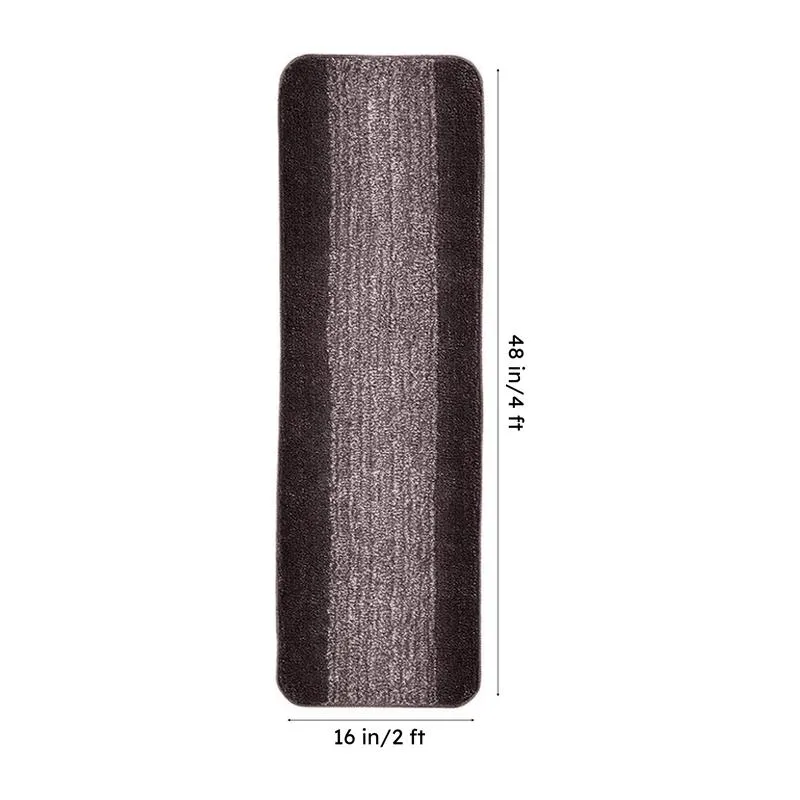 Marvis Anti Skid Micro Fiber Runner Rug - Black media 7