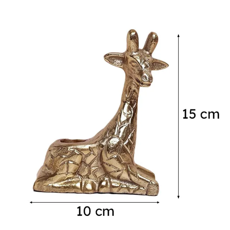 Longneck Glow Brass Candle Holder - Set Of Two media 6