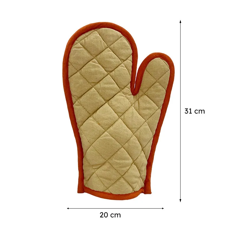 Swayam Teplo Kitchen Gloves (Beige & Red) - Set Of Two media 7