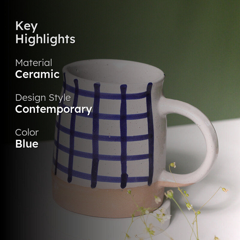 Riccardo Ceramic Tea Cup (200 mL) - Blue media 2