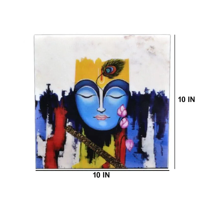 Krishna Charm Printed Marble Wall Accent media 4