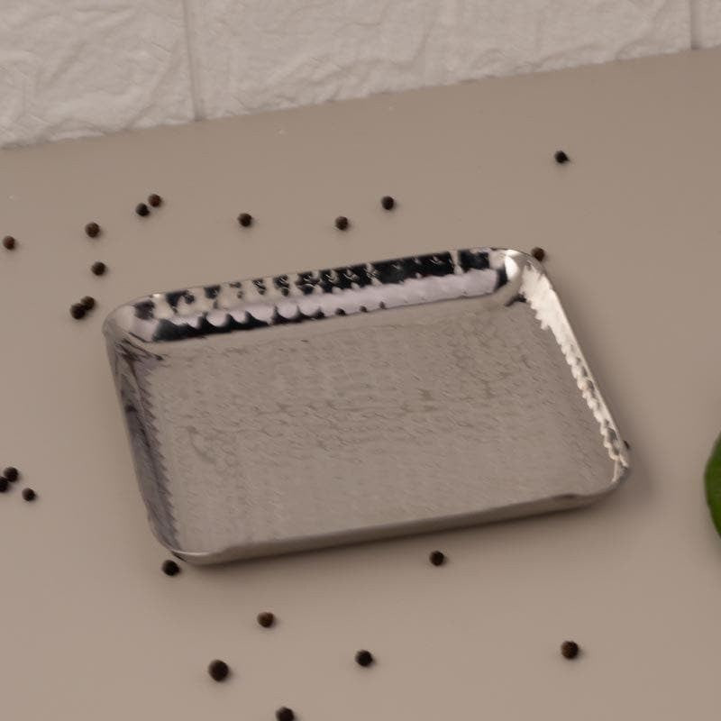 Vintage Charm Hammered Square Plate - 5.9 Inches media 4