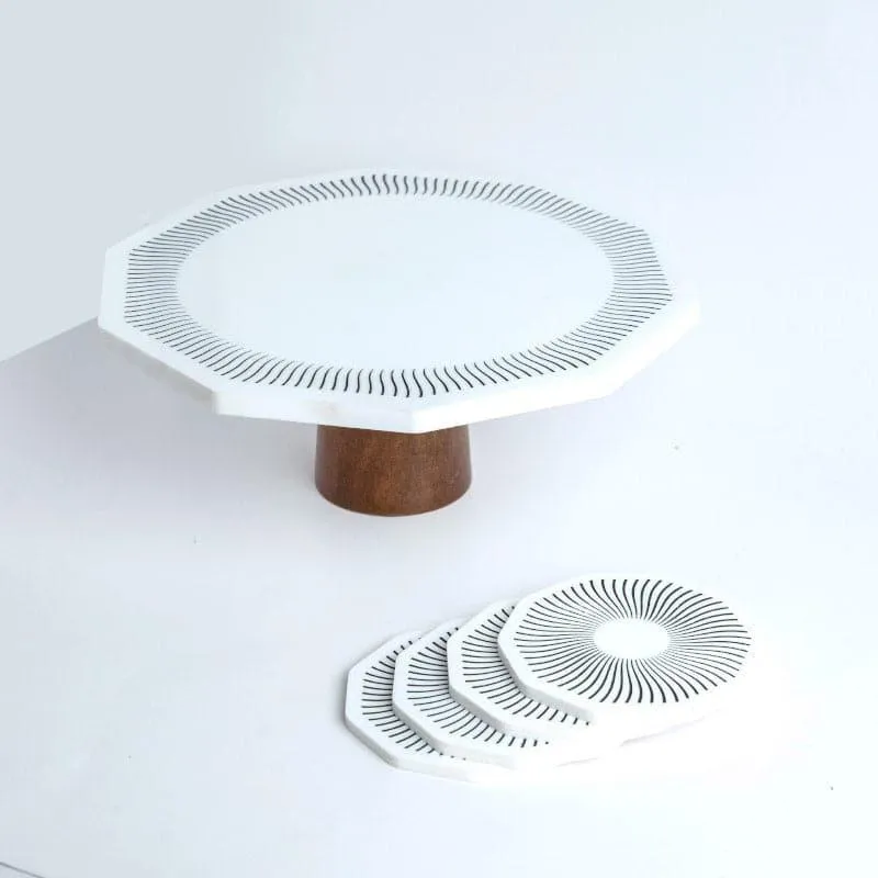 Giniro Cake Stand & Coaster Set - Five Piece Set media 5