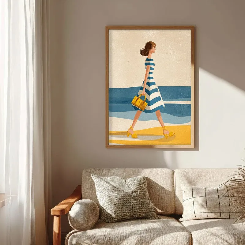 Seabreeze Canvas Wall Painting - Brown Frame media 6