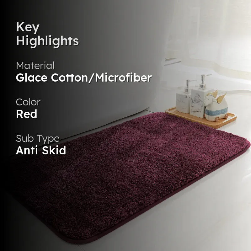 Nuo Luxe Bath Mat - Wine media 2
