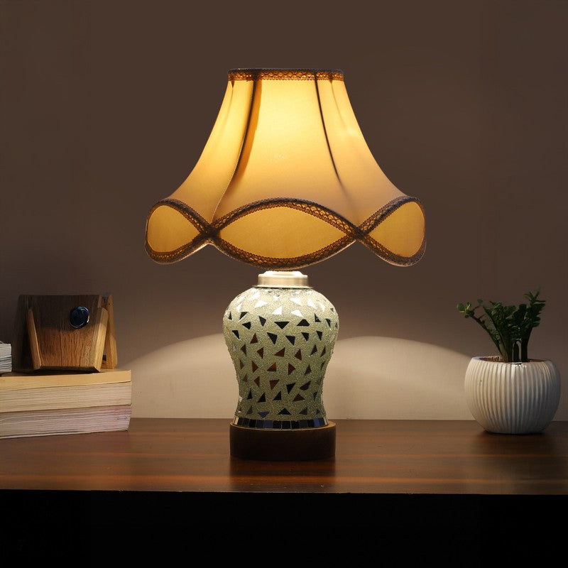 Liora Arc Wooden Table Lamp - Multicolor