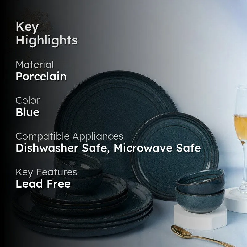 Estia Dinner Set (Saphire Blue) - 12 Piece Set media 2