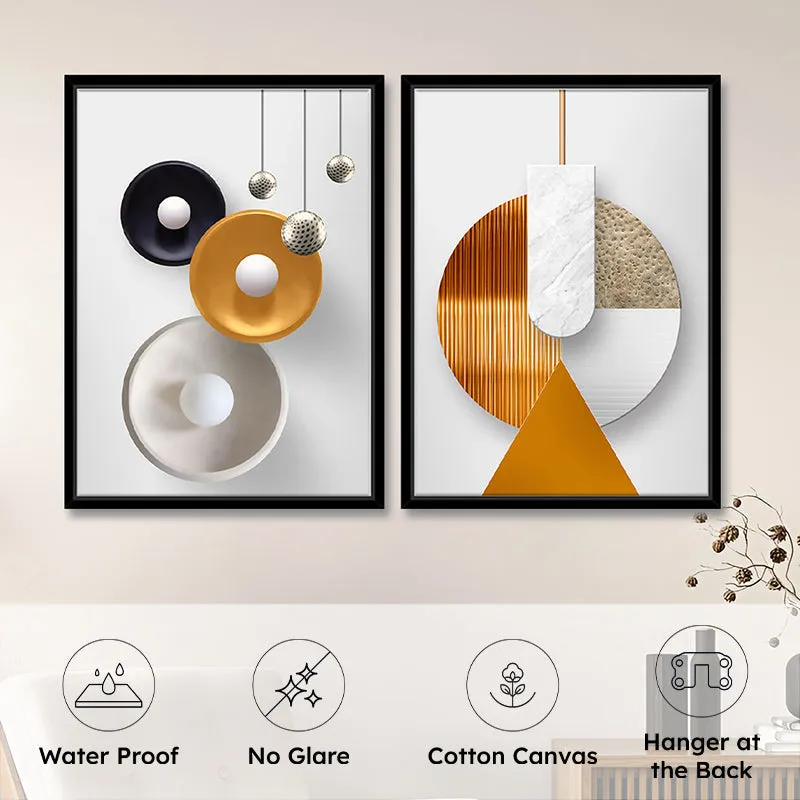 Geometric Time Wall Art - Set Of Two media 8