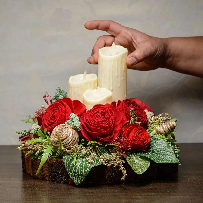 Jacoby  Solawood Flower Tray with Battery Candle media 6