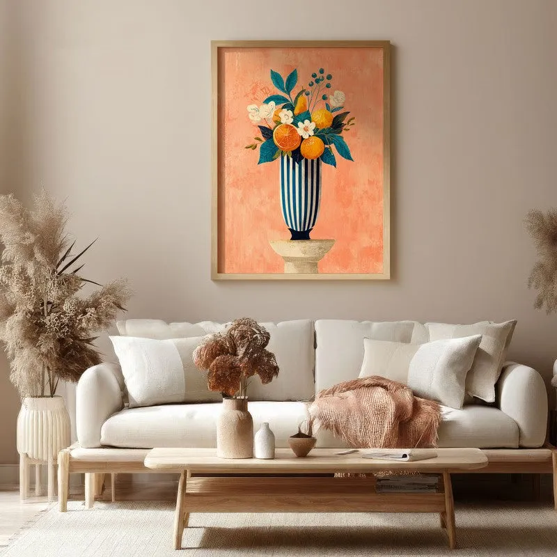 Aurelia Canvas Wall Painting With Brown Frame media 4