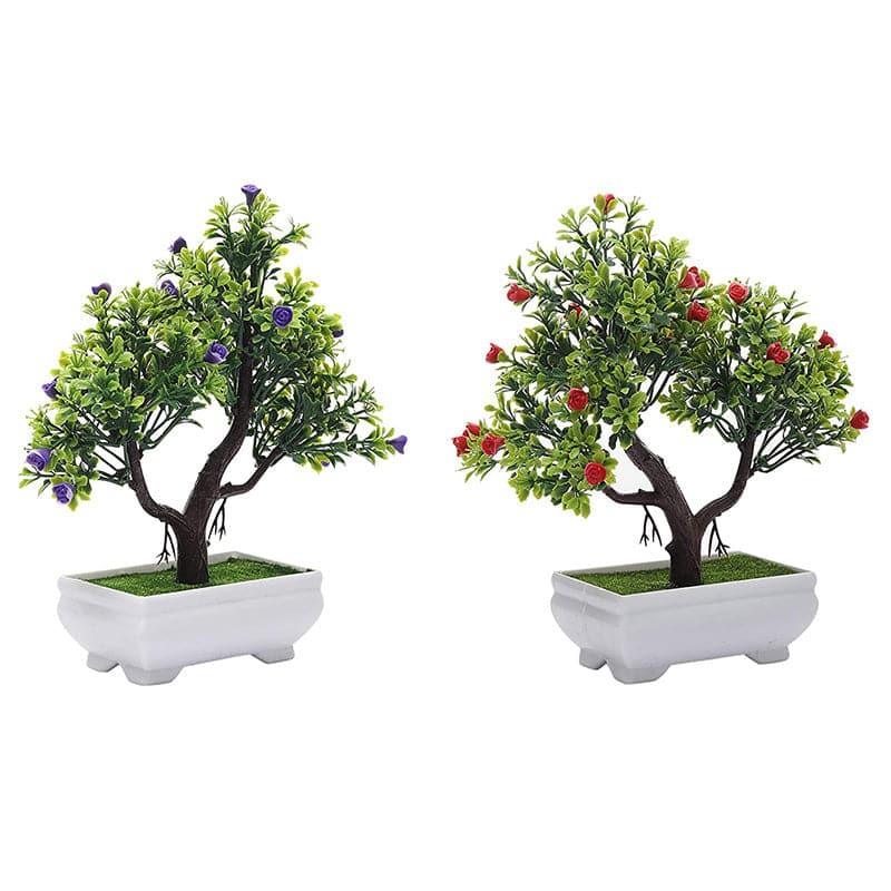 Hira Faux Plant In Nesha Pot (24 cms) - Set Of Two media 3