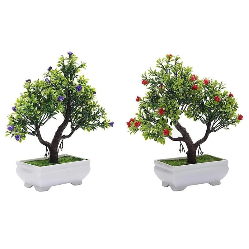 Hira Faux Plant In Nesha Pot (24 cms) - Set Of Two media 3