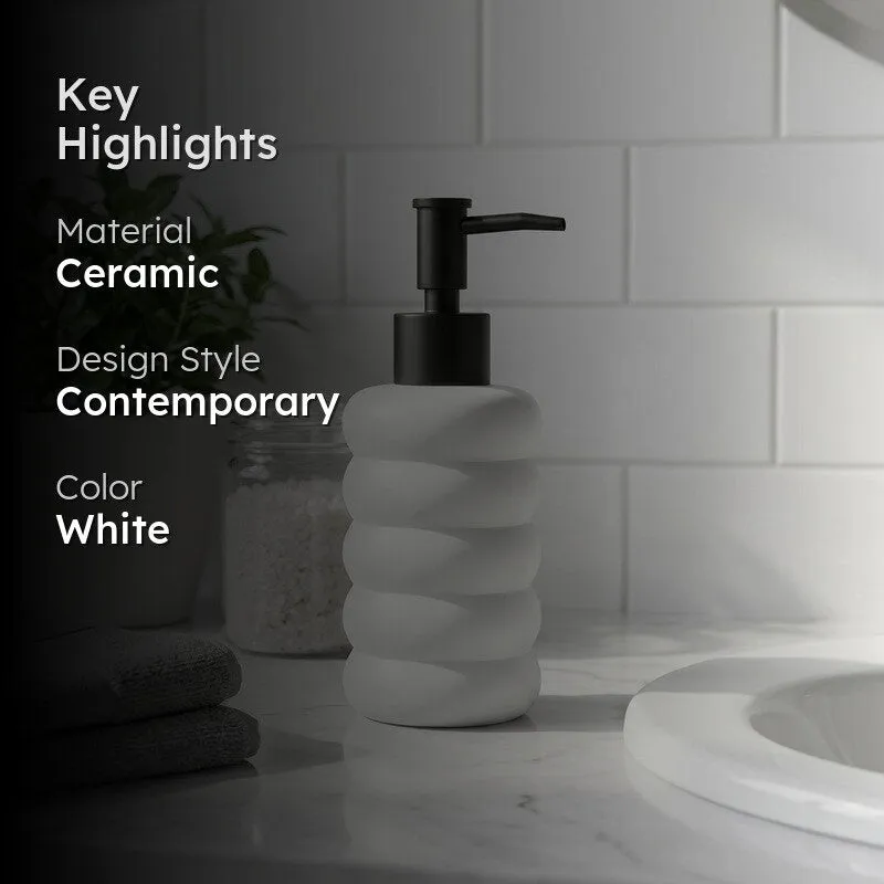 Rioware SoftStone Soap Dispenser (300 ML) - White media 2