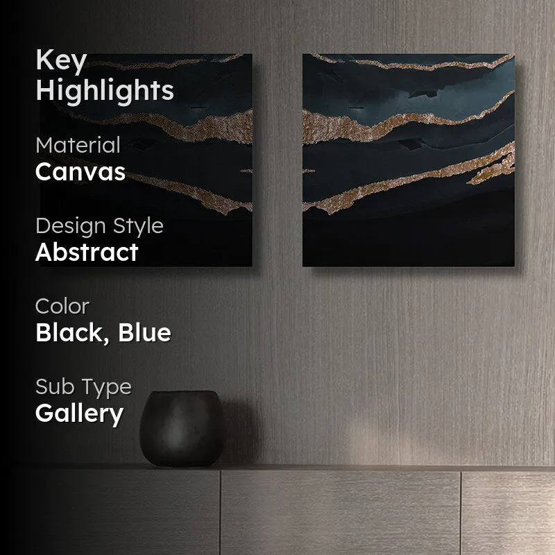 Stria Of Glitter Canvas Wall Art - Set Of Two media 2
