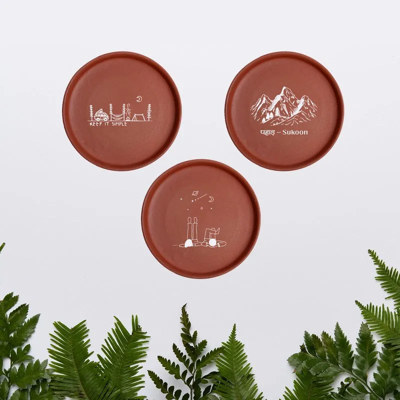 Mystic Trails Terracotta Wall Plate - Set Of Three media 1