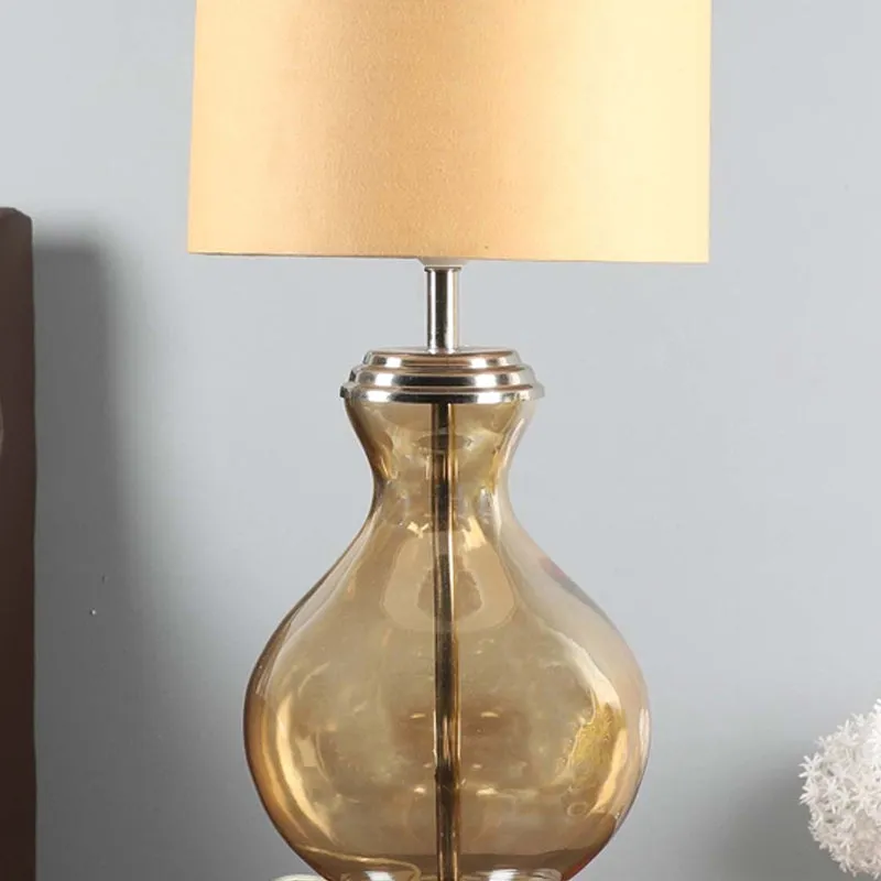 Glassa Glass Table Lamp - Gold,Beige media 3
