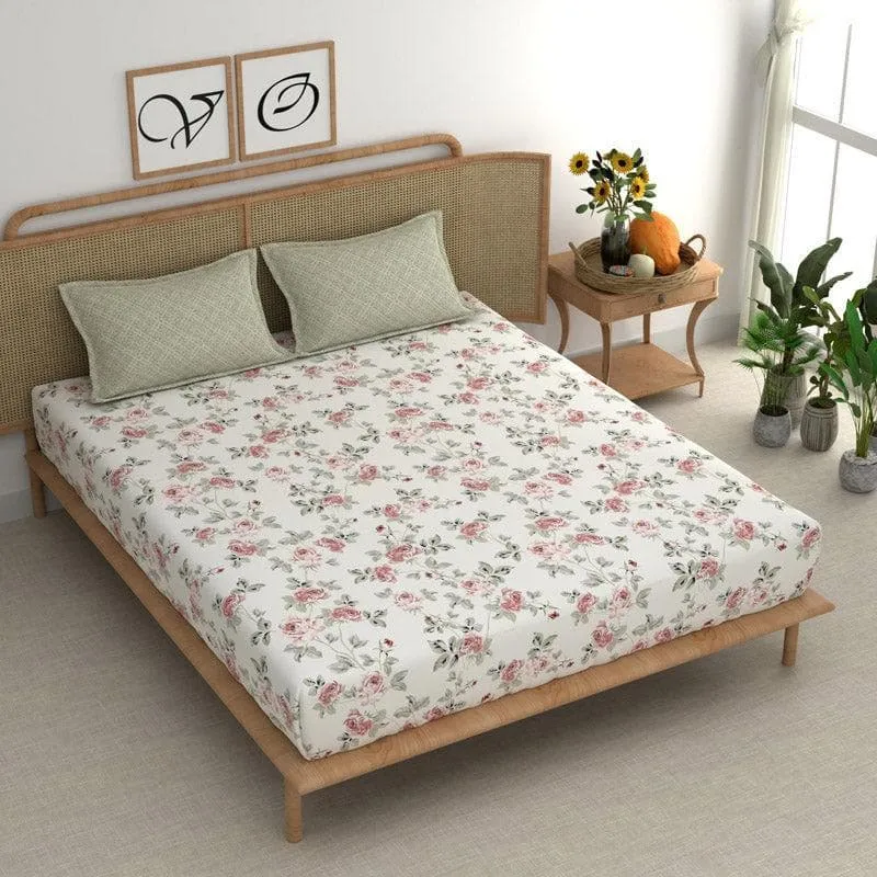 Renata Floral Microfiber Bedsheet - 180 GSM media 4