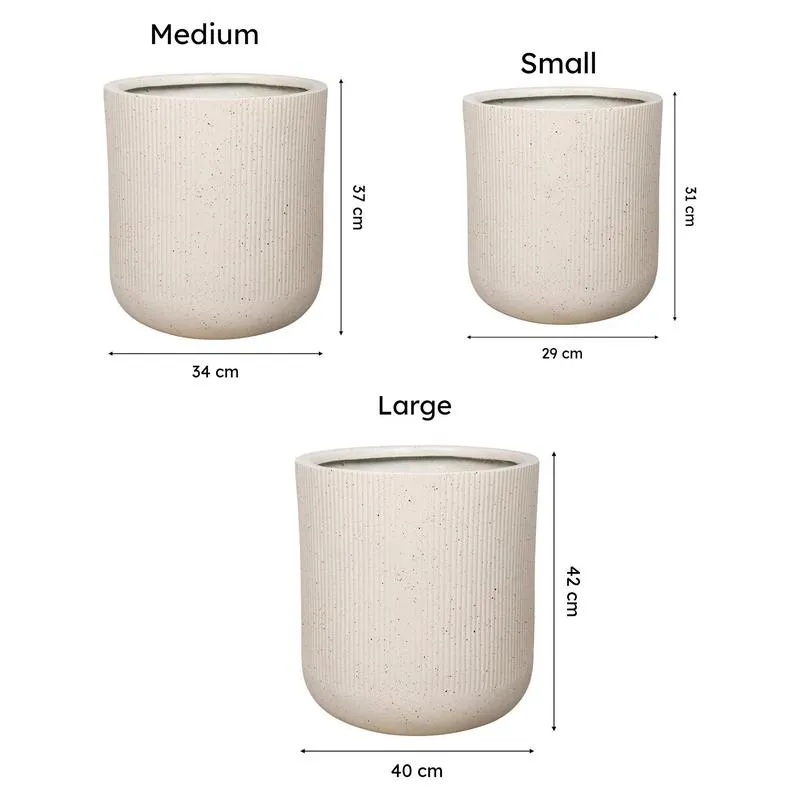 Velora Floor Planter - Off White media 4