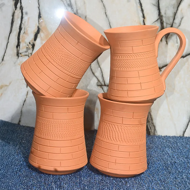 Kaivalya Terracotta Coffee Mug (250 mL Each) - Set of Four media 3