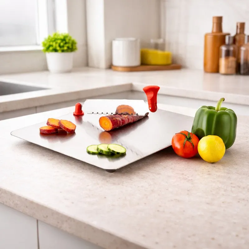 Prep Aura Steel Vegetable Chopping Board - White media 3