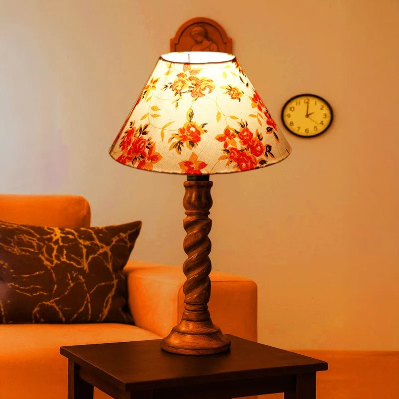 Elvane Kairo Wooden Table Lamp - Multicolor media 1