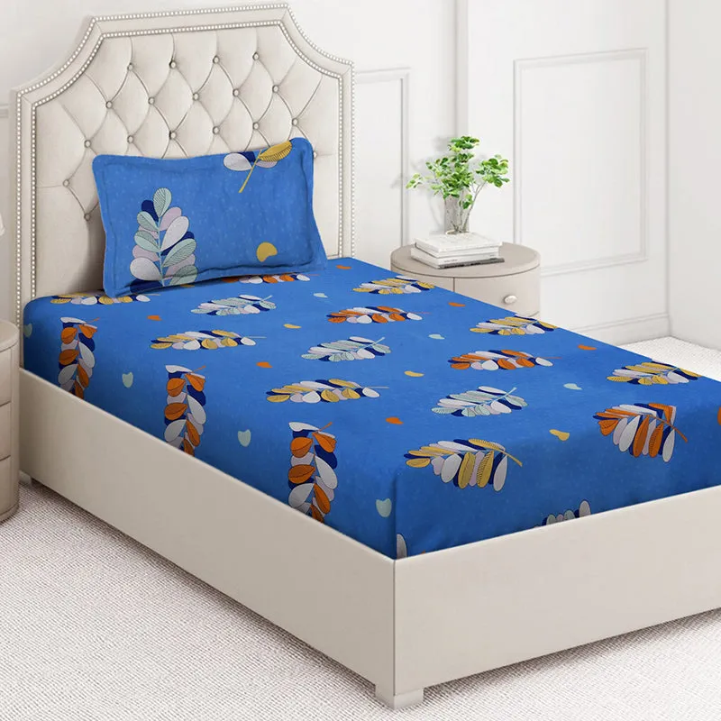 Fern Flow Floral Bedsheet - 130 GSM media 1