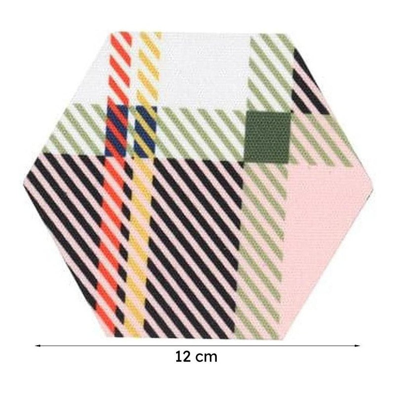Floral Ecstasy Hexa Canvas Coaster - Set Of Two media 6
