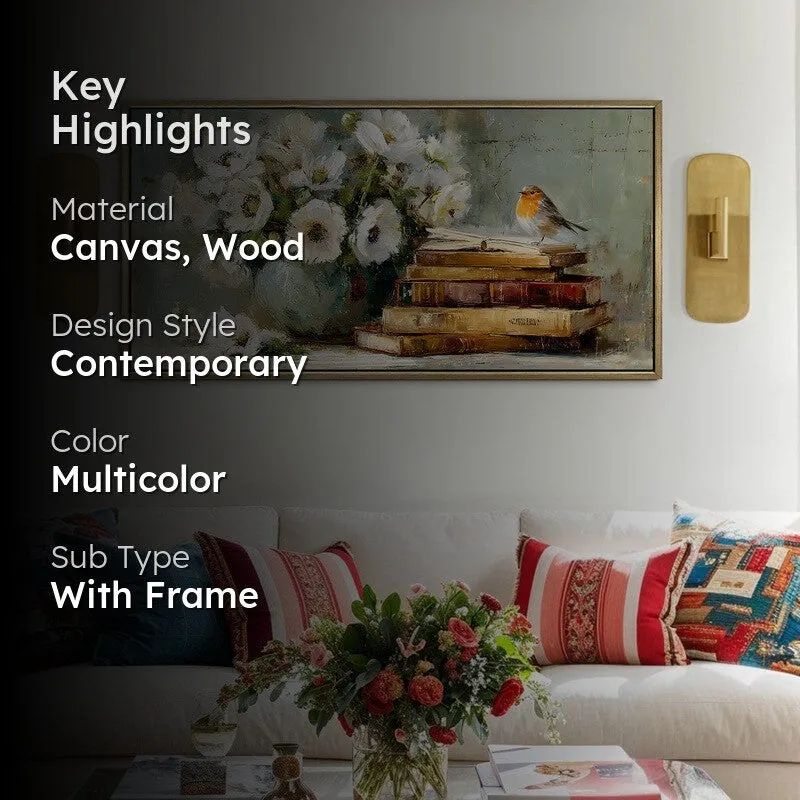 Scenic Canvas Wall Painting With Frame media 2