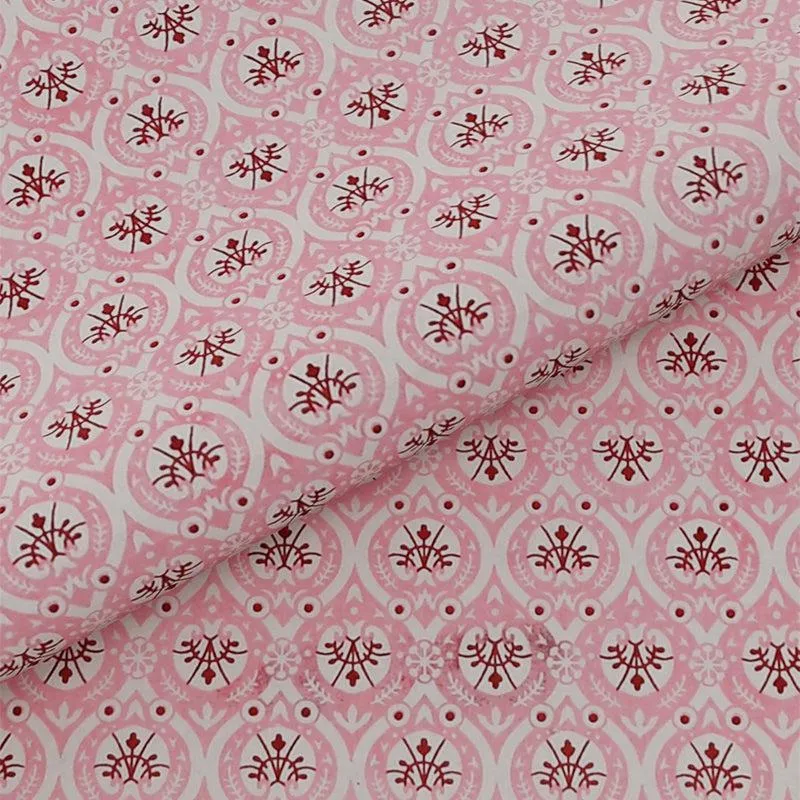 Kinova Printed Cotton Bedsheet (Pink) - 240 TC media 5
