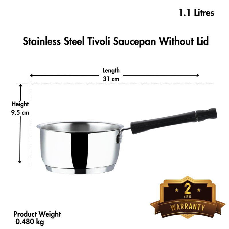 Vinod Auren Stainless Steel Sauce Pan - 1100 mL media 9