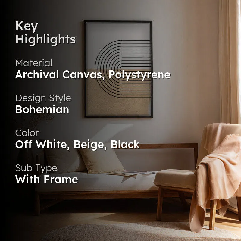 Calm Compositions Canvas Wall Painting With Black Frame media 2