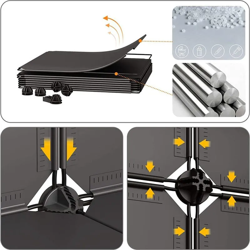 Pathline Black Plastic & Metal Shoe Racks media 5