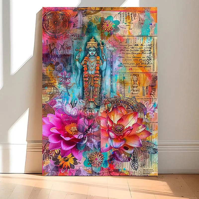 Rangavali Shakthi Canvas Spiritual Wall Art media 2