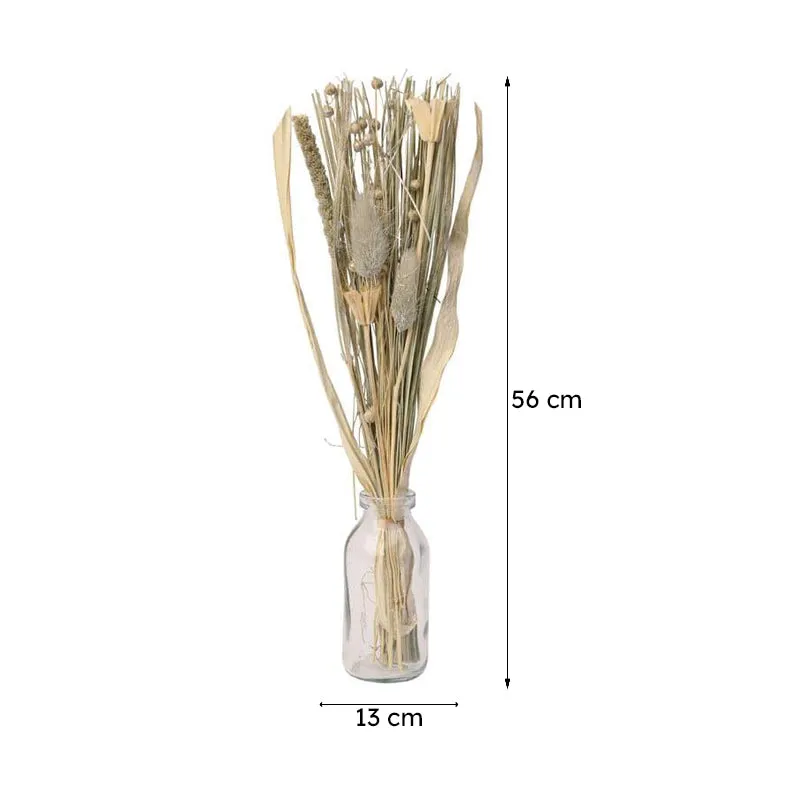 Theola Vase With Dry Flowers - Silver media 5