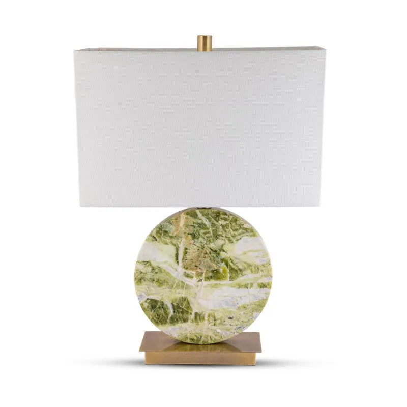 AarviDecor Marlow Classic Fabric Table Lamp - Green media 5