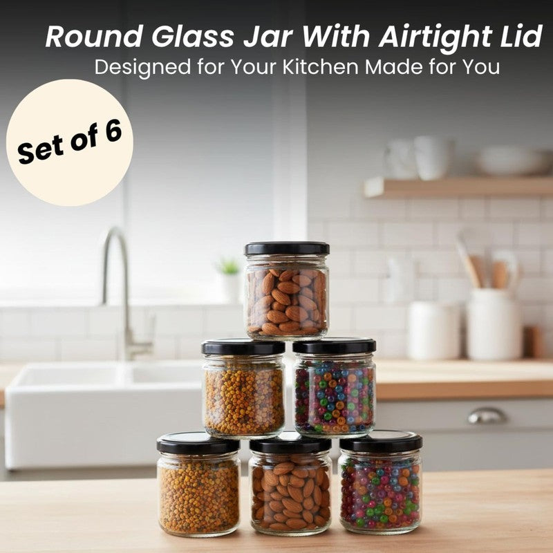 Minimalist Glass Salsa Jars (200 mL Each) - Set Of Six media 6