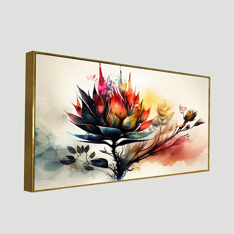 Fiery Petals Canvas Wall Painting media 5