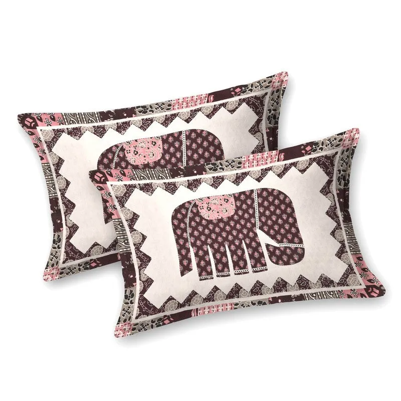 HaathiChhaap Cotton Bedsheet (Pink) - 160 TC media 4