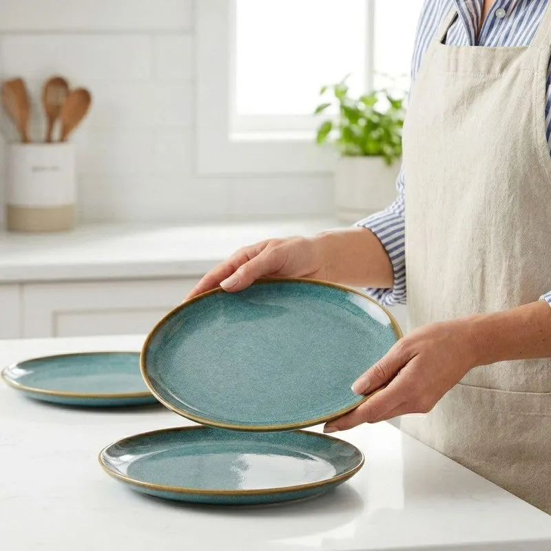 Ceramic Dinner Plates (Aqua Blue) - Set of Two media 6