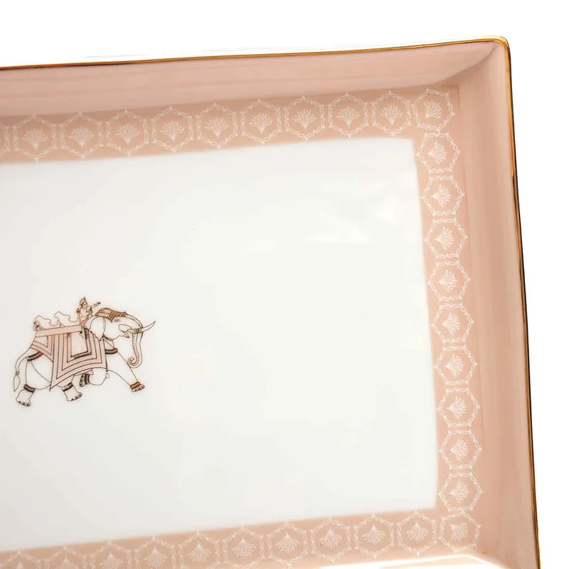 Gilded Legacy Tableware Porcelain Platter - Peach media 3