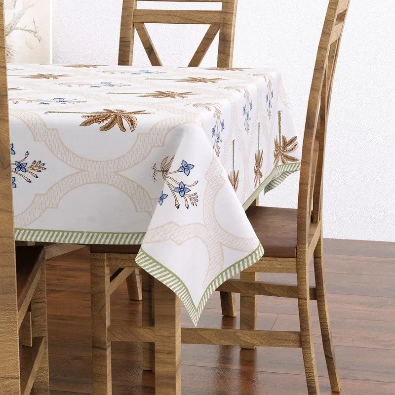 Tropical Cotton Table Cover - Brown,Blue media 3