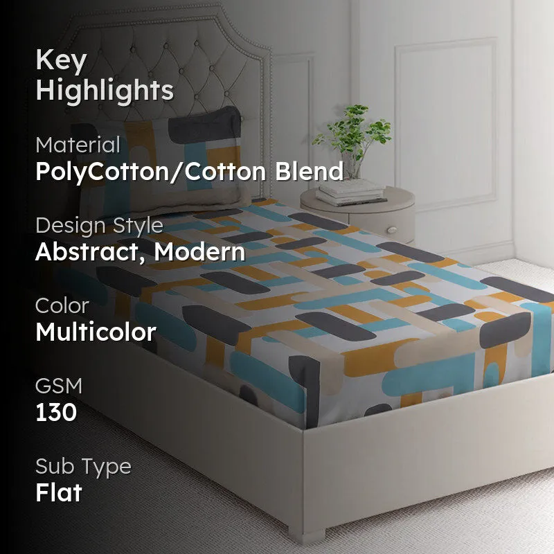 Lattice Pulse Abstract Bedsheet - 130 GSM media 2