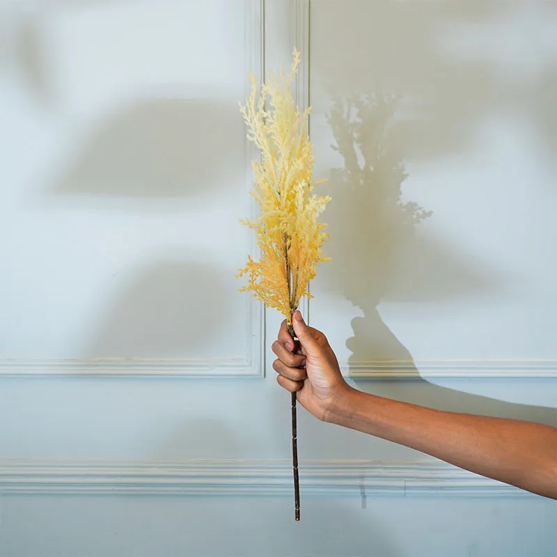 Faux Asparnagus Pampas Flower Stick (White) - 25 CM media 1