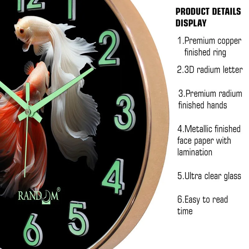 Finora Round Modern Plastic Wall Clock - Black media 6
