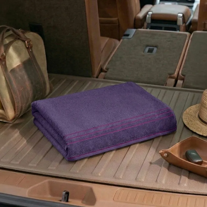Monte Carlo Clean Wrap Pure Cotton Bath Towel - Purple media 3