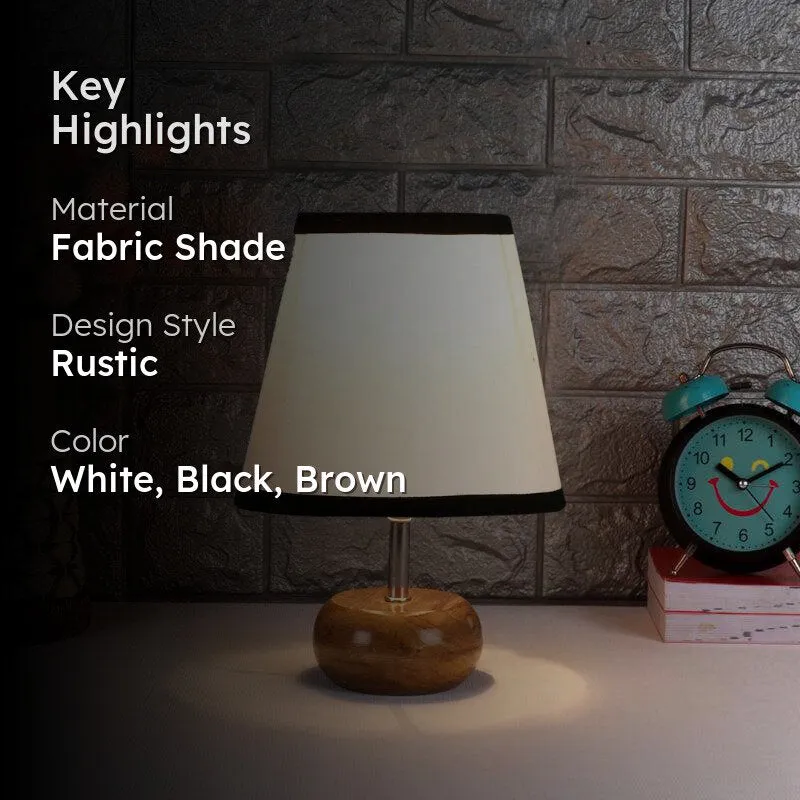Astrova Fabric Table Lamp - White,Black,Brown media 2