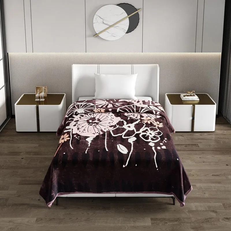 Monte Carlo Midnight Blossom Blanket (Brown)- 850 GSM media 3
