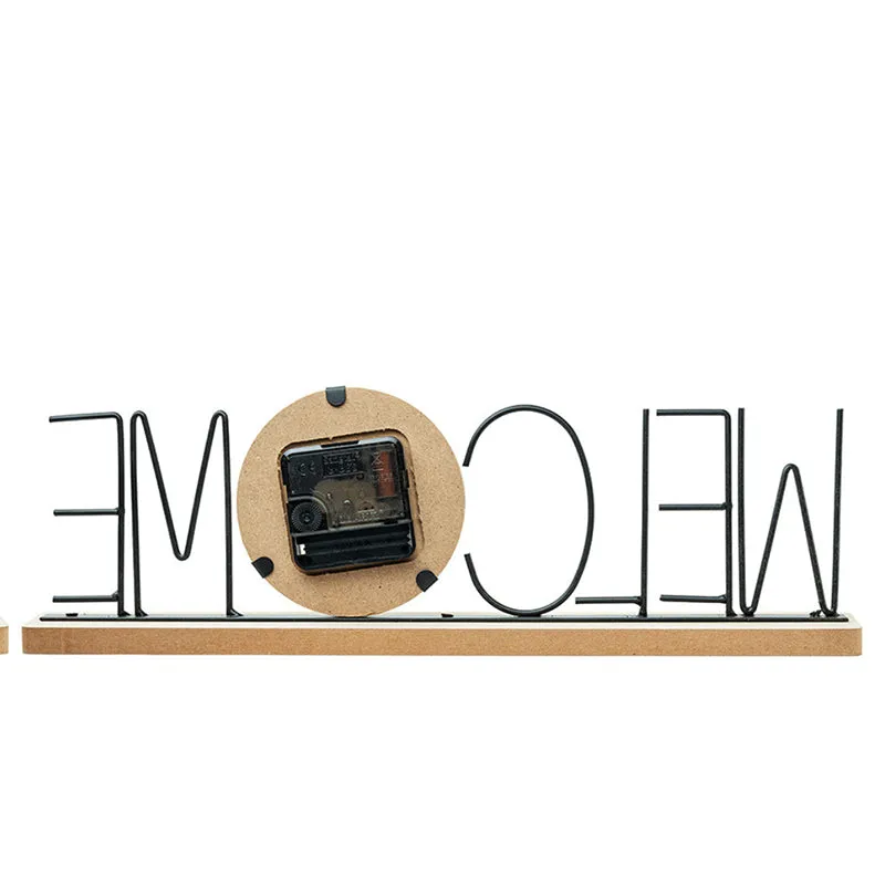Typo Welcome Table Clock - Black media 6
